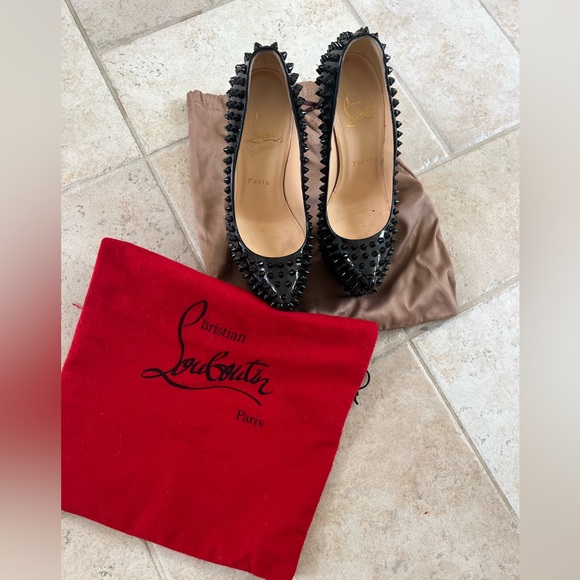 Christian Louboutin platform high heel black spike heels size 36 - Picture 5 of 7